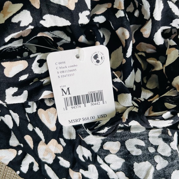 Free People Bare It All Bodysuit Built in Lace Thong Animal Print Bodysuit - Picture 12 of 12